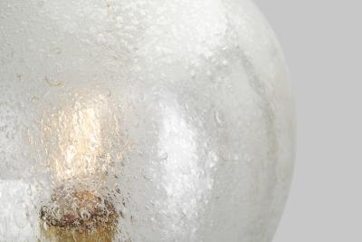 Large European Modern Wall Sconce in Brass Bubble Glass Europe circa 1950s