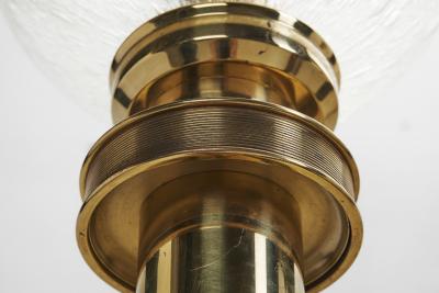 Large European Modern Wall Sconce in Brass Bubble Glass Europe circa 1950s