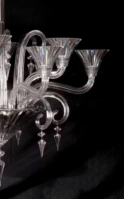 Large Exquisite French Baccarat Crystal Mille Nuits Twelve Light Chandelier
