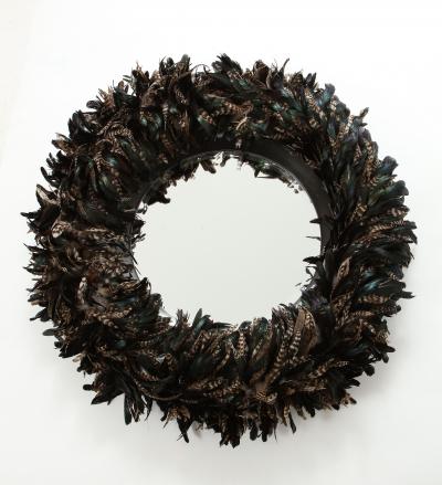 Large Feathered Mirror