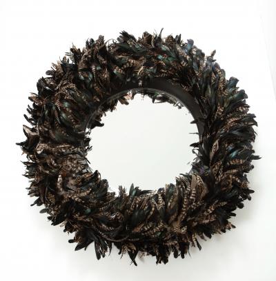Large Feathered Mirror