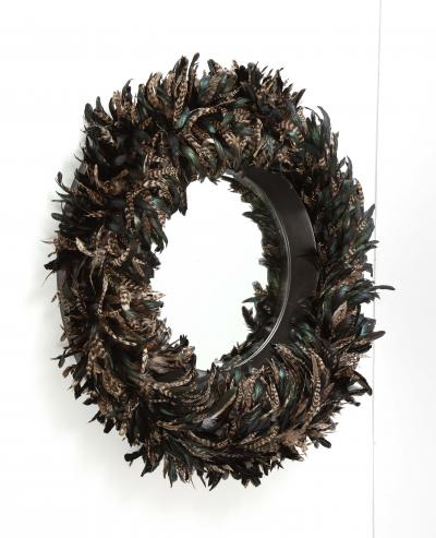 Large Feathered Mirror
