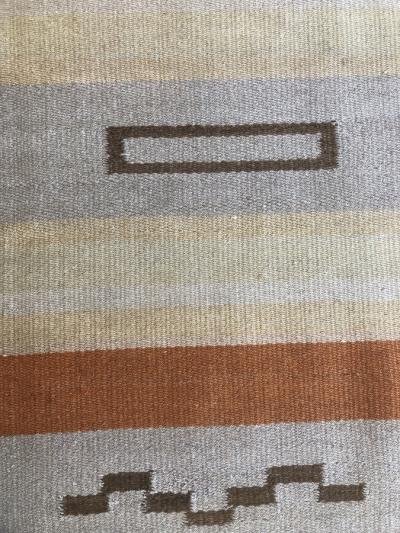 Large Finnish Flat Wave Rug 1930th 