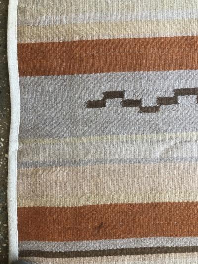 Large Finnish Flat Wave Rug 1930th 