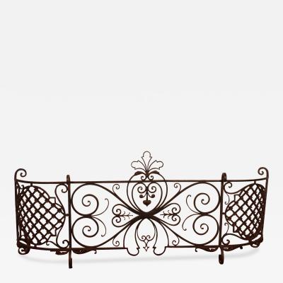 Large Fire Place Screen Or Firewall In Wrought Iron 19th Century