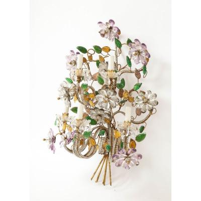 Large Five Arm Bagues Sconce