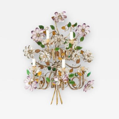 Large Five Arm Bagues Sconce
