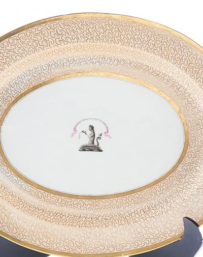 Large Flight Barr Barr Regency English Armorial Platter circa 1810