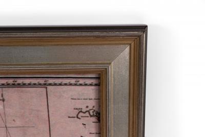 Large Framed Map of the Mediterranean