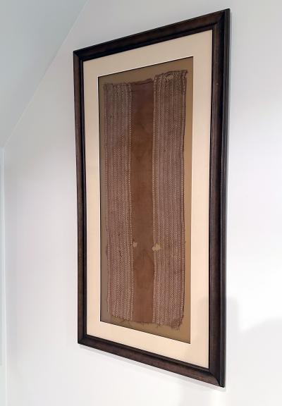 Large Framed Pre Columbian Woven Textile Panel Inca Culture Peru