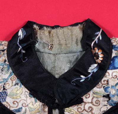 Large Framed Stunning Antique Chinese Embroidered Robe Qing Dynasty