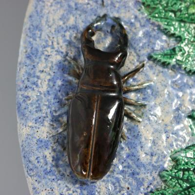 Large Francois Maurice French Palissy Majolica Platter