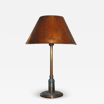 Large French 1940s Copper Table or Desk Lamp