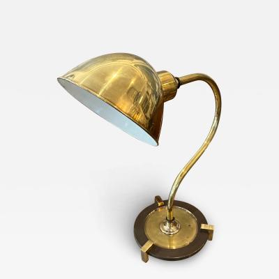 Large French 1950s Brass Desk Lamp