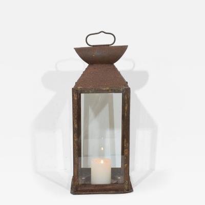 Large French 19th Century Metal Lantern