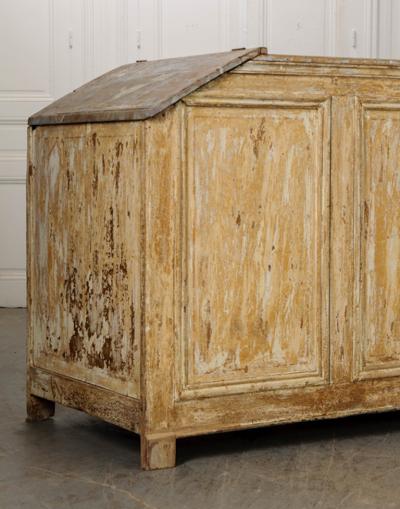 Large French 19th Century Painted Shop Counter