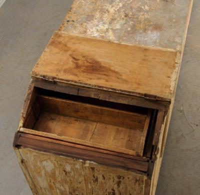 Large French 19th Century Painted Shop Counter