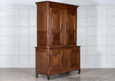 Large French 19thC Oak Buffet Deux Corps