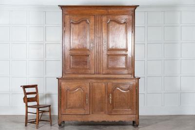 Large French 19thC Oak Buffet Deux Corps