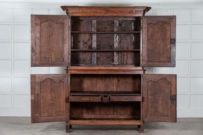 Large French 19thC Walnut Buffet Deux Corps