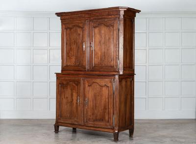 Large French 19thC Walnut Buffet Deux Corps