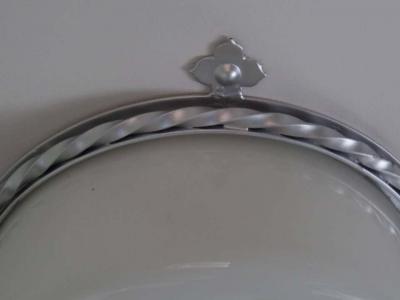 Large French 40s Modern Neoclassical Flush Mount Fixture