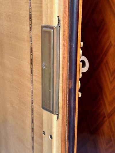 Large French Art Deco Marquetry Sideboard Buffet Rosewood Walnut Marquetry