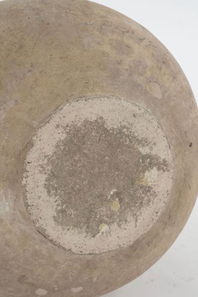 Large French Biot Jar with Yellow Glazed Rim