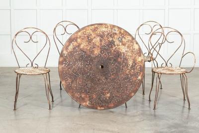 Large French Bistro Table Chairs Patio Set