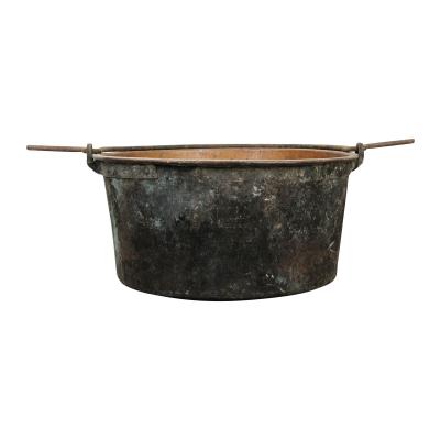 Large French Copper Pot with Iron Hanging Handle