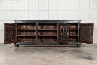 Large French Ebonized Fruitwood Enfilade Buffet