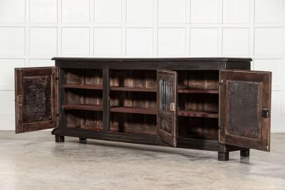 Large French Ebonized Fruitwood Enfilade Buffet
