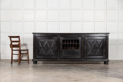 Large French Ebonized Fruitwood Enfilade Buffet