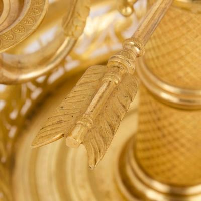 Large French Empire Style Gilt Bronze Bouillotte Lamp