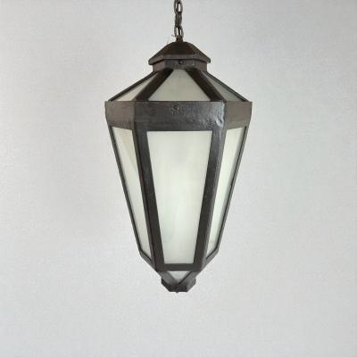 Large French Hexagonal Iron Lantern