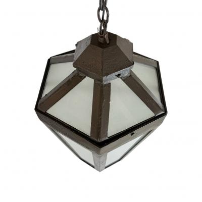 Large French Hexagonal Iron Lantern