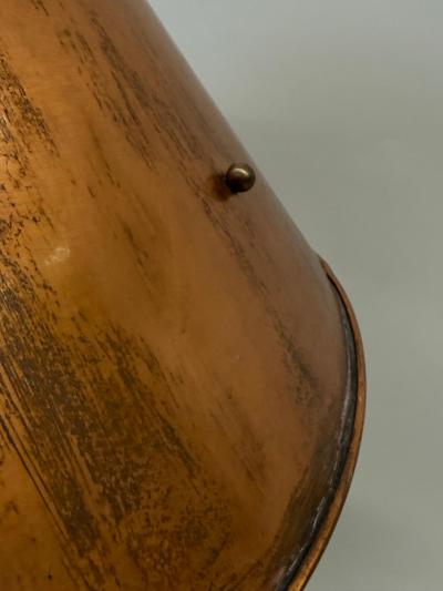 Large French Mid Century Modern Craftsman Copper Table Desk Lamp 1940