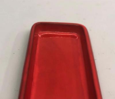 Large French Midcentury Oval Red Ceramic Serving Platter by Voltz Vallauris