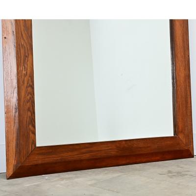 Large French Oak Frame with New Mirror Glass