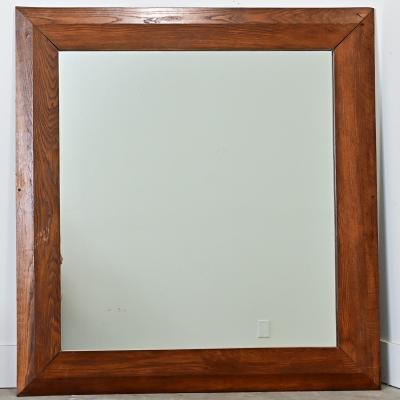 Large French Oak Frame with New Mirror Glass