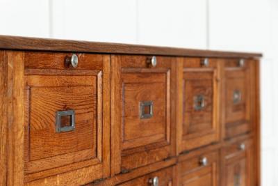 Large French Oak Haberdashery Drawers Cabinet Console