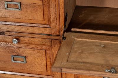 Large French Oak Haberdashery Drawers Cabinet Console
