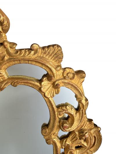 Large French Rococo Style Carved Giltwood Wall Mirror with Rocaille Crest