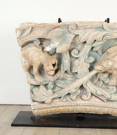 Large French Terracotta Fragment in the Gothic Style 18th century or earlier