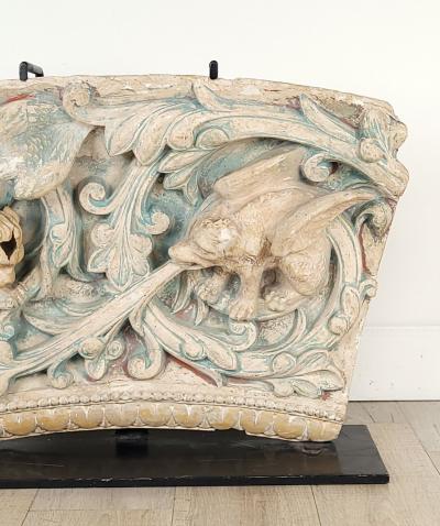 Large French Terracotta Fragment in the Gothic Style 18th century or earlier