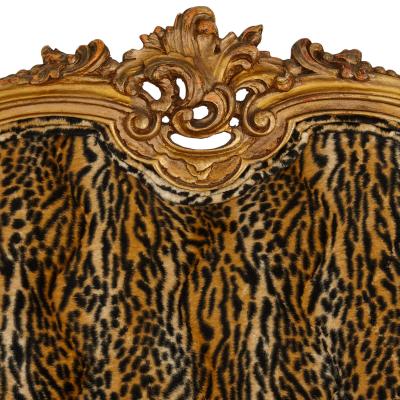 Large French giltwood ornate antique sofa