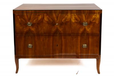 Large German Biedermeier Fruitwood Chest Of Drawers