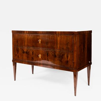 Large German Biedermeier Two Drawer Chest