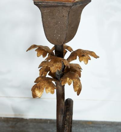 Large Gilt Iron Wall Sconces