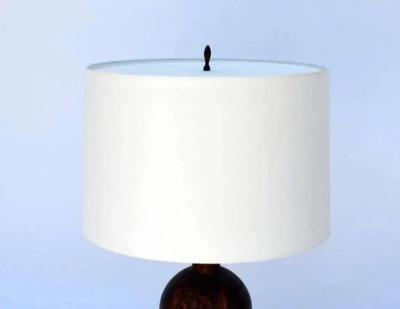 Large Gilt Tole Neoclassical Lamp with Custom Shade